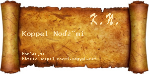 Koppel Noémi névjegykártya
